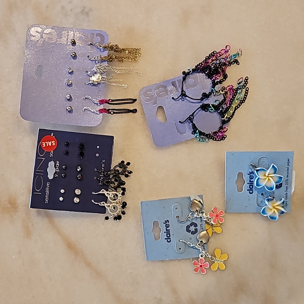 Claire's Earrings Lot of 15 Packs - Picture 2 of 12